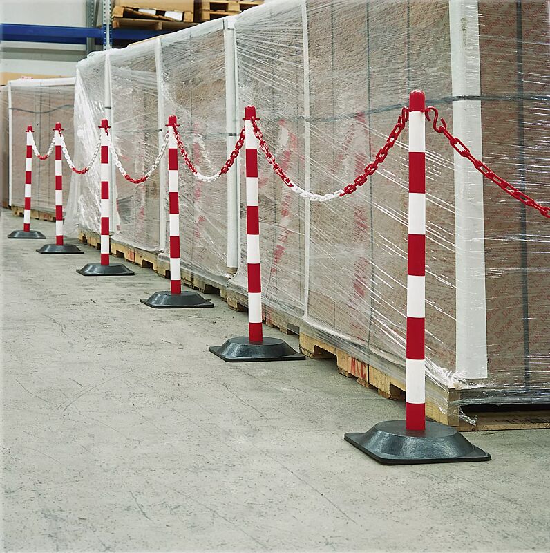 Leichter Kettenständer MOSS, rot-weiß