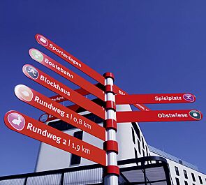 Leit- und Orientierungssystem KOROPI in Sonderausführung (auf Anfrage)