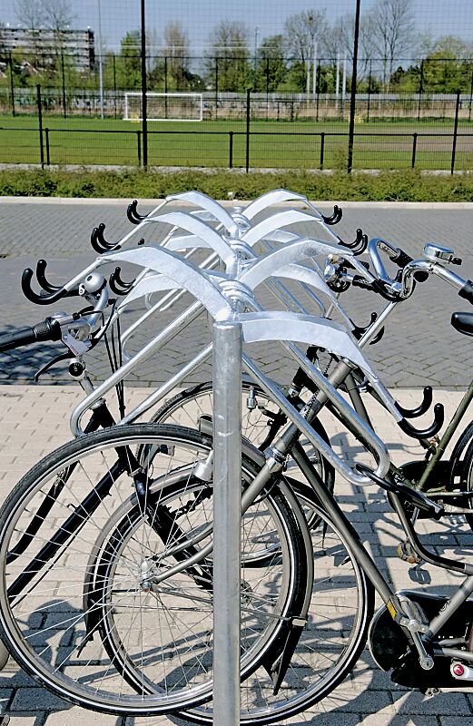 lenkerhaltesystem-apropos__shoKAT0068399 Lenkerhaltesystem APROPOS doppelseitig, mit Betonsockel zum Eingraben, 12 Stellplätze, feuerverzinkt