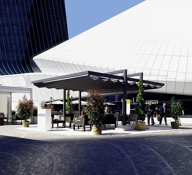 markisen-freigestell-teramo__shoKAT0075573 Markisen-Freigestell TERAMO, Dachbreite x Dachtiefe 4000 mm x 6000 mm, PVC Tuch grau, Aluminiumkonstruktion grau gesprenkelt