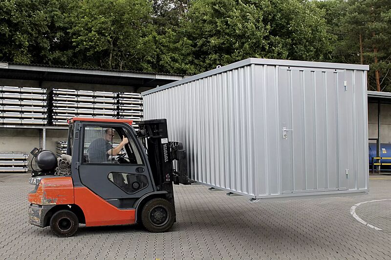 materialcontainer-bosville__shoKAT0051384 Materialcontainer BOSVILLE, Modell 6, feuerverzinkt, inkl. Boden, Einflügeltür an Stirnseite