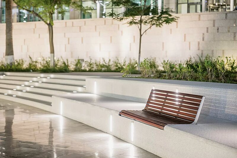 mauerauflage-port__shoKAT0068802 Mauerauflage PORT mit Rückenlehne, Breite 1820 mm, mit Jatobaholzbelattung