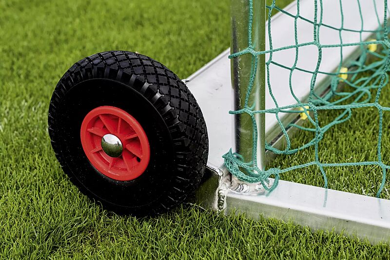 Detail: Gewichtsrohr mit Transportrolle