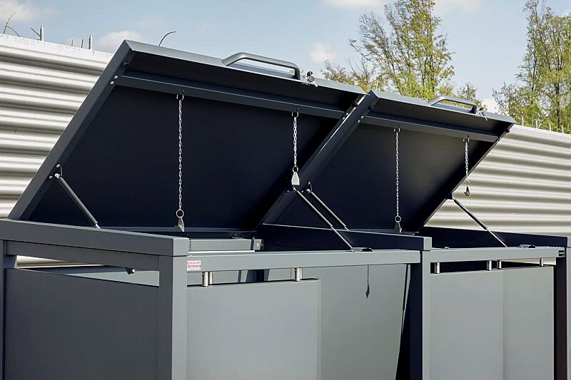 muellbehaelterschrank-styleout-blank__shoKAT0069601 Detail: geteiltes Klappdach für Müllbehälter-Vierfachschrank