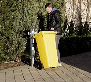 Mülltonensäule FIXOUT, feuerverzinkt, zum Aufdübeln, für Mülltonnen 120 bis 240 Liter