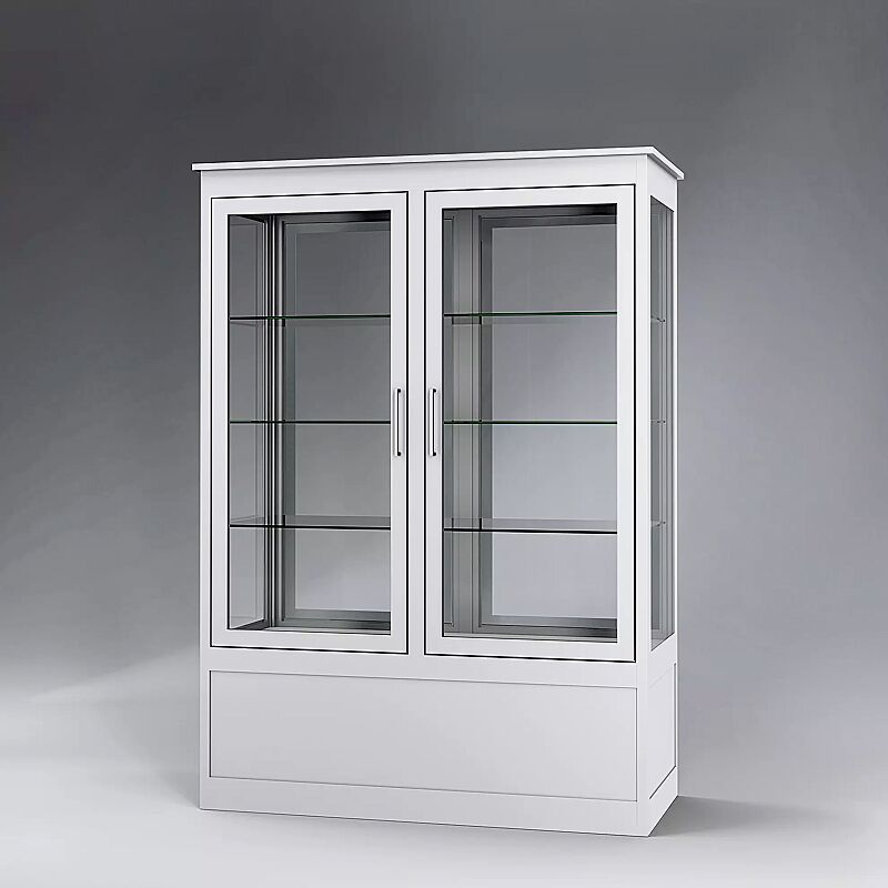 oeffentlicher-buecherschrank-embrun__shoKAT0074090 Öffentlicher Bücherschrank EMBRUN, Breite 1400 mm, mit zweiteiliger Drehflügeltür, vorn und hinten öffnend, in RAL 9010 verkehrsweiß