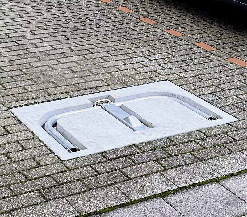 Parkbügel ARTIO NEW, Einbau bodenbündig