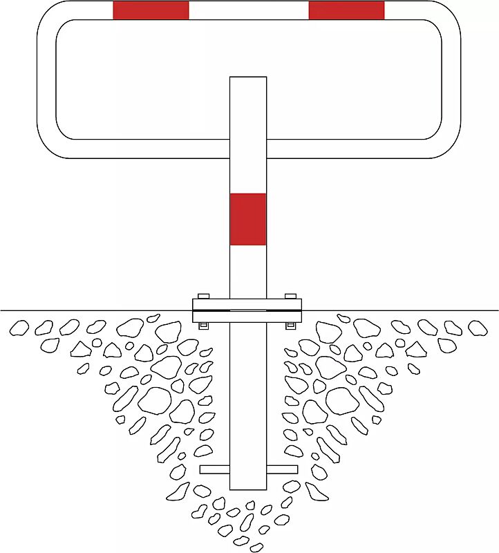 parkbuegel-serres__shoKAT0075488 Parkbügel SERRES zum Einbetonieren, mit Reflexstreifen