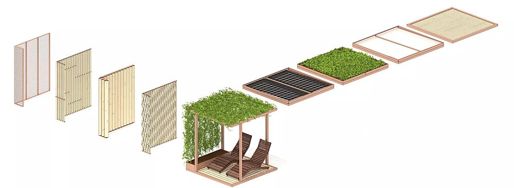 Gesamtübersicht Dach und Wandelemente Modelle CUBY REST