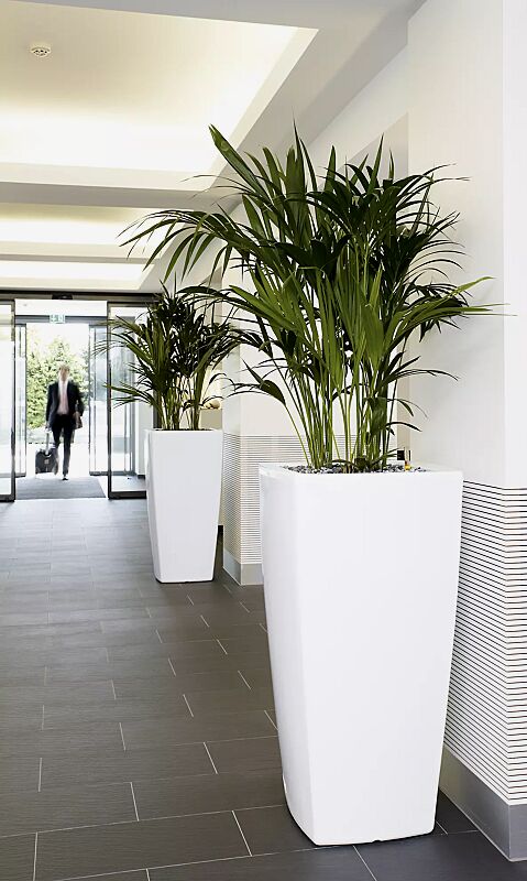 pflanzbehaelter-bali__shoKAT0028871 Pflanzbehälter BALI, Höhe 1100 mm, in weiß ähnlich RAL 9003