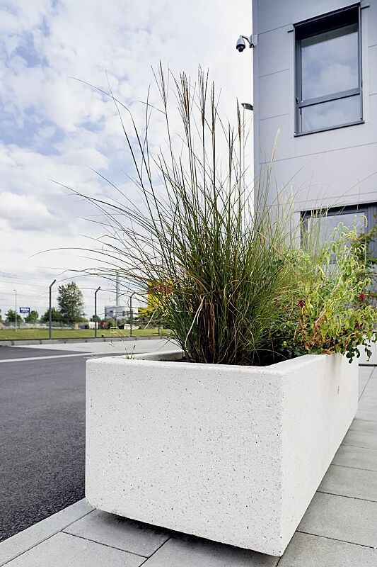 pflanzbehaelter-demetra__shoKAT0055918 Pflanzbehälter DEMETRA aus Beton, in Granitoptik weiß