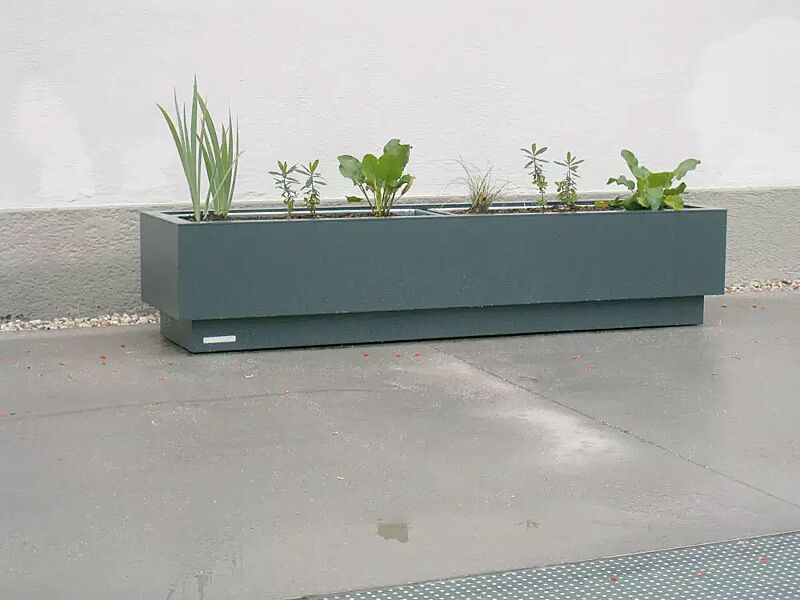 pflanzbehaelter-florium__shoKAT0019676 Pflanzbehälter FLORIUM, rechteckig, Breite 1500 mm, in DB 703 eisenglimmer