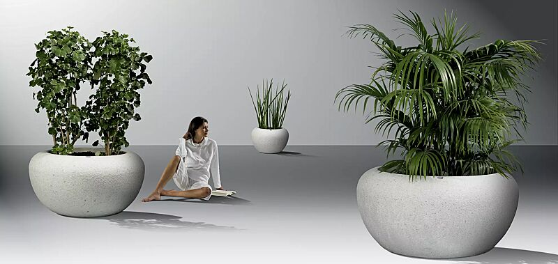 pflanzbehaelter-giove__shoKAT0037002 Pflanzbehälter GIOVE aus Beton gestockt, in Granitoptik weiß