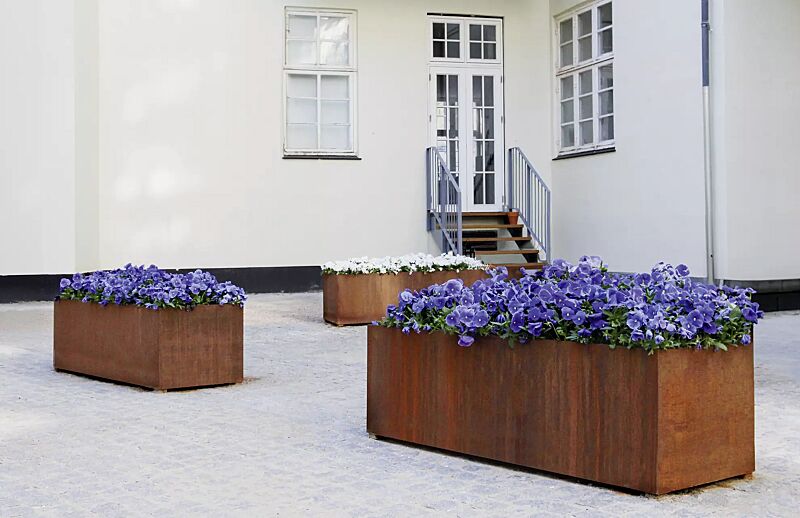 pflanzbehaelter-linn__shoKAT0073581 Pflanzbehälter LINN, rechteckig, aus Cortenstahl