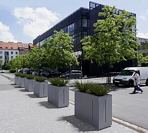 Pflanzbehälter MALAGENO, 1000 x 440 mm, in DB 703 eisenglimmer