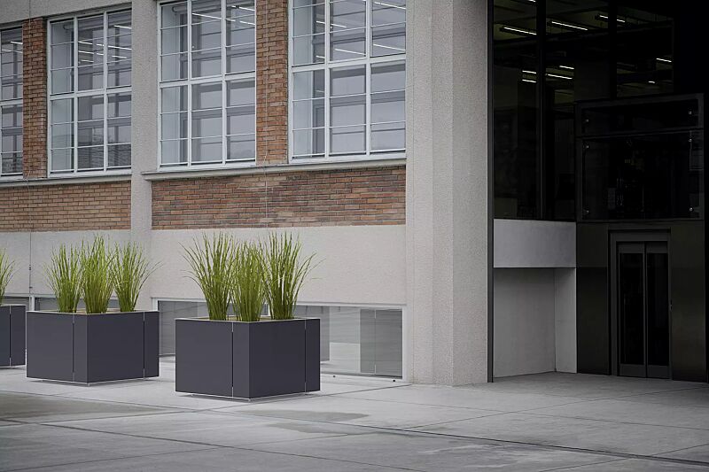 pflanzbehaelter-malageno__shoKAT0039965 Pflanzbehälter MALAGENO, 700 x 700 mm, in RAL 7016 anthrazitgrau