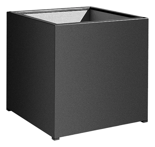 Pflanzbehälter MALOUT NEW, quadratisch, 77 Liter, Höhe 500 mm, Stahlteile in RAL 7016 anthrazitgrau