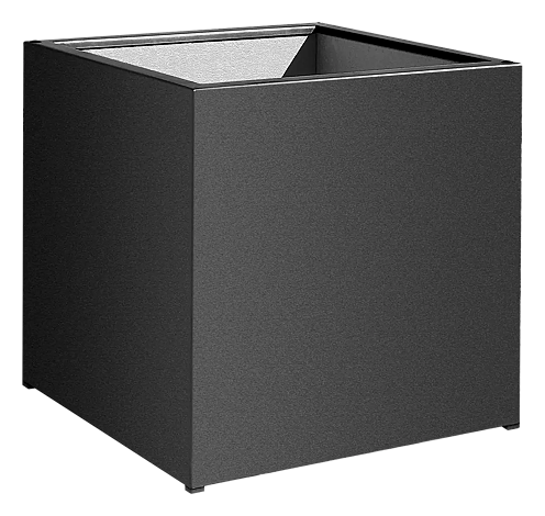 Pflanzbehälter MALOUT NEW, quadratisch, 246 Liter, Höhe 700 mm, Stahlteile in RAL 7016 anthrazitgrau
