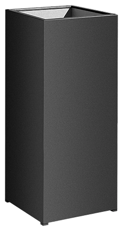 Pflanzbehälter MALOUT NEW, quadratisch, 34 Liter, Höhe 900 mm, Stahlteile in RAL 7016 anthrazitgrau