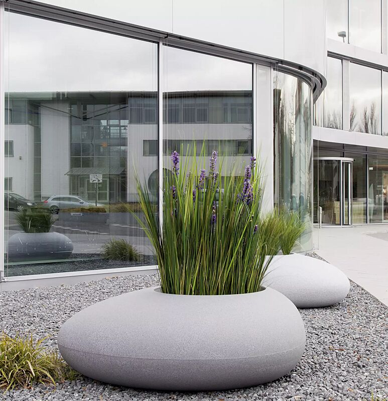 pflanzbehaelter-malur__shoKAT0036170 Pflanzbehälter MALUR, Höhe 500 mm, in granit hell