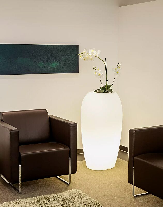 pflanzbehaelter-malur__shoKAT0042537 Pflanzbehälter MALUR-LIGHT, Höhe 1000 mm, transluzent beleuchtet