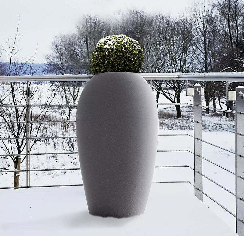 pflanzbehaelter-malur__shoKAT0042539 Pflanzbehälter MALUR, Höhe 1000 mm, in granit dunkel