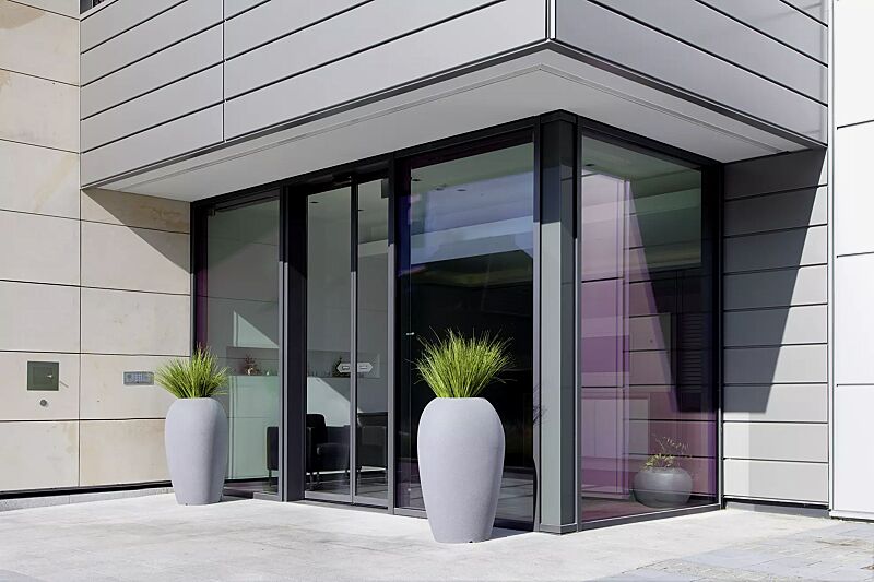 pflanzbehaelter-malur__shoKAT0042540 Pflanzbehälter MALUR, Höhe 1000 mm, in granit hell