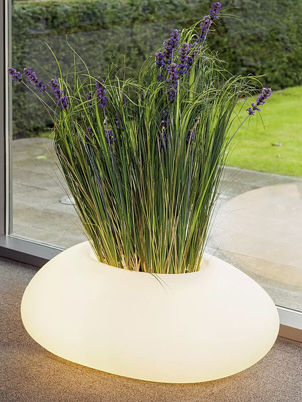 pflanzbehaelter-malur__shoKAT0042545 Pflanzbehälter MALUR-LIGHT, Höhe 390 mm, transluzent beleuchtet