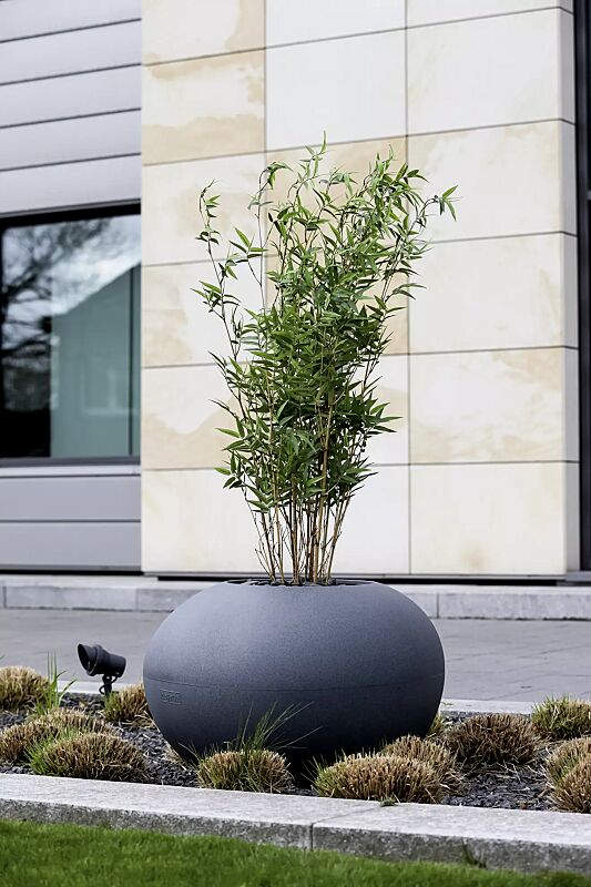 pflanzbehaelter-malur__shoKAT0058617 Pflanzbehälter MALUR, Höhe 490 mm, in granit dunkel