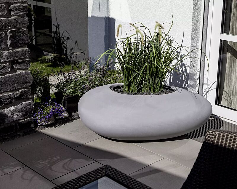 pflanzbehaelter-malur__shoKAT0058623 Pflanzbehälter MALUR, Höhe 390 mm, in granit hell