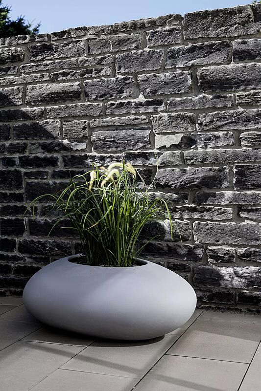 pflanzbehaelter-malur__shoKAT0058624 Pflanzbehälter MALUR, Höhe 390 mm, in granit hell