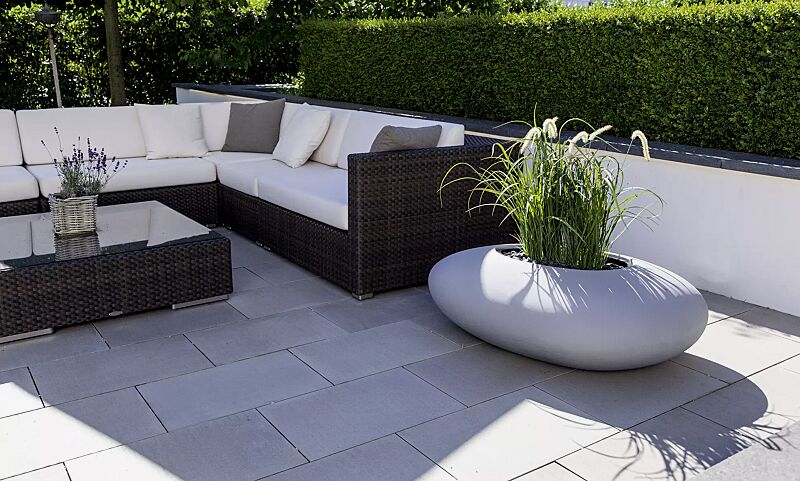 pflanzbehaelter-malur__shoKAT0058625 Pflanzbehälter MALUR, Höhe 390 mm, in granit hell