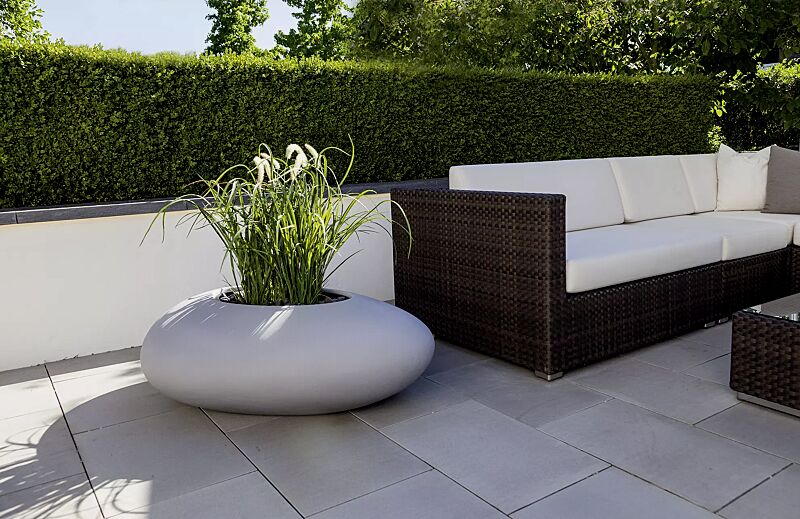 pflanzbehaelter-malur__shoKAT0058626 Pflanzbehälter MALUR, Höhe 390 mm, in granit hell