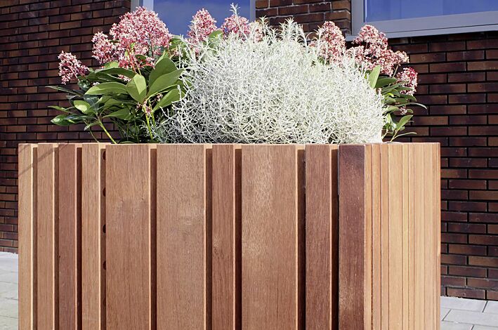 Pflanzbehälter SECUNDO PURE, 275 Liter, Stahlteile verzinkt