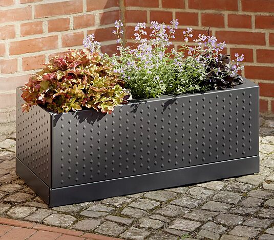 Pflanzbehälter TILLEY, rechteckig, in RAL 7016 anthrazitgrau