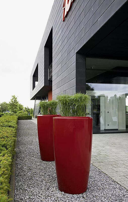 Pflanzbehälter UNA, Höhe 1100 mm, in rubinrot ähnlich RAL 3003