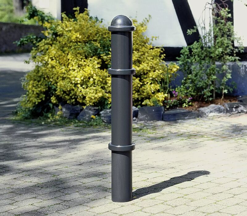 Poller ANDALUSIA zum Einbetonieren, in RAL 7021 schwarzgrau