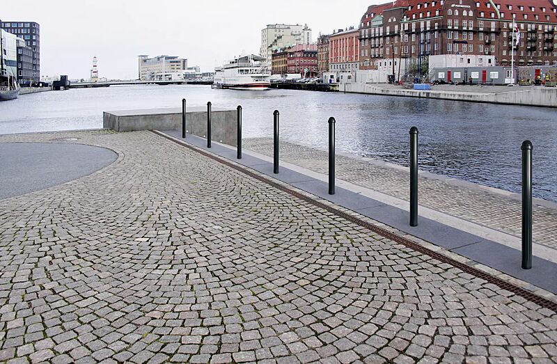 Poller BILBAO MICRO zum Einbetonieren, in RAL 7016 anthrazitgrau