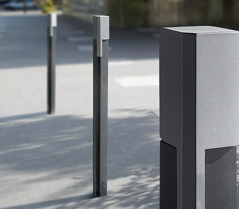 Poller IMAWA, Ausführung 1, Höhe 1000 mm, in RAL 7016 anthrazitgrau