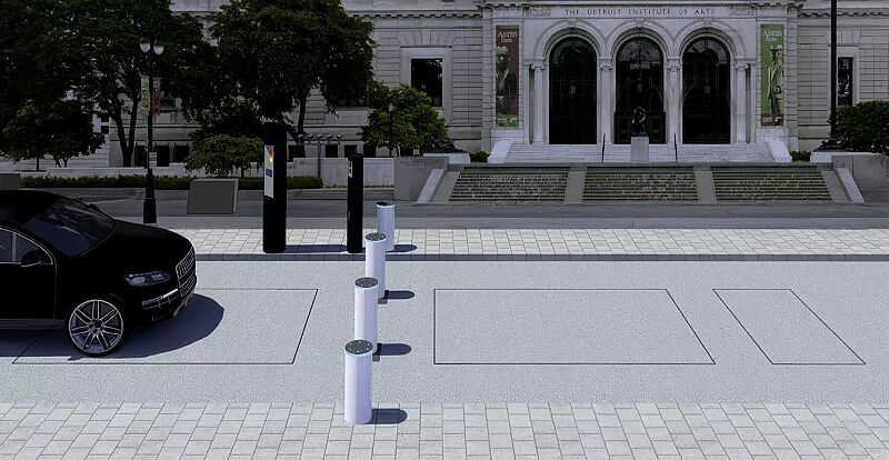 poller-kembs---automatisch-versenkbar__shoKAT0065636 Beispieldarstellung für die Zufahrtskontrolle einer Polleranlage