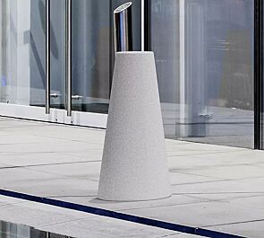 <div id="container" class="container">Poller KONE aus Beton, in Granitoptik weiß</div>