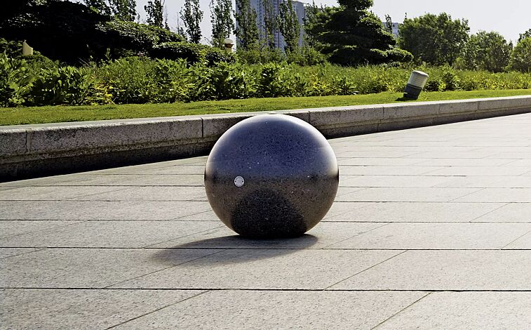 <div id=""container"" class=""container"">Poller SFERA aus rekonstituiertem Marmor geschliffen, in schwarz ebano</div>