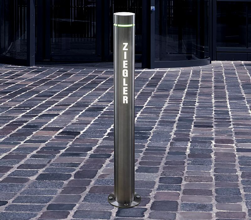 Pollerleuchte CELLES mit individueller Beschriftung