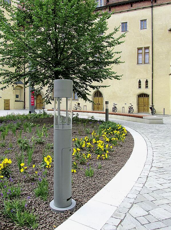 pollerleuchte-sagone__shoKAT0068787 Pollerleuchte SAGONE in RAL 7037 staubgrau