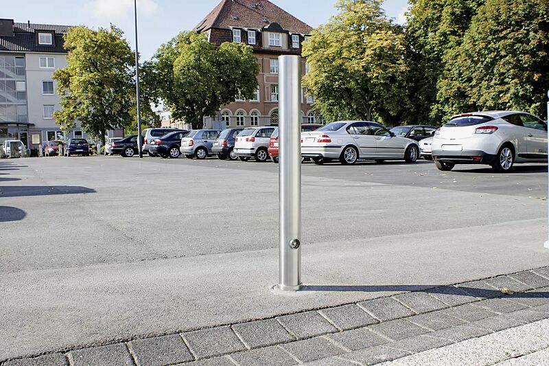 rammschutzpoller-barges__shoKAT0069939 Rammschutzpoller BARGES, herausnehmbar, mit Dreikantschloss, Ø 154 mm