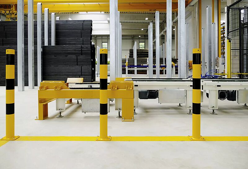 rammschutzpoller-genas__shoKAT0064539 Rammschutzpoller GENAS zum Einbetonieren, Ø 89 mm, in gelb mit schwarzen Reflexstreifen