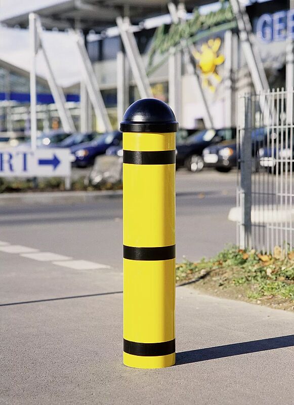 rammschutzpoller-santander__shoKAT0070844 Rammschutzpoller SANTANDER zum Einbetonieren, schwarz-gelb