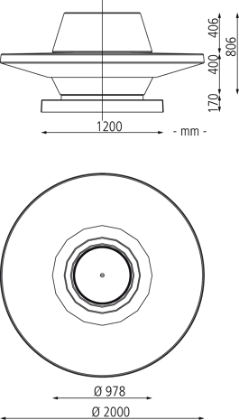 mit RL, Durchmesser 2000 mm