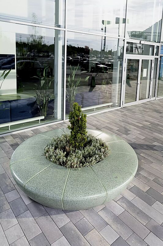 rundbank-olimpo__shoKAT0071423 Rundbank OLIMPO aus rekonstituiertem Marmor geschliffen, in grün alpi