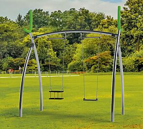 Doppelschaukel SPRIET SCHWING mit Kleinkind-Sicherheitssitz und Standard-Sicherheitsschaukelsitz